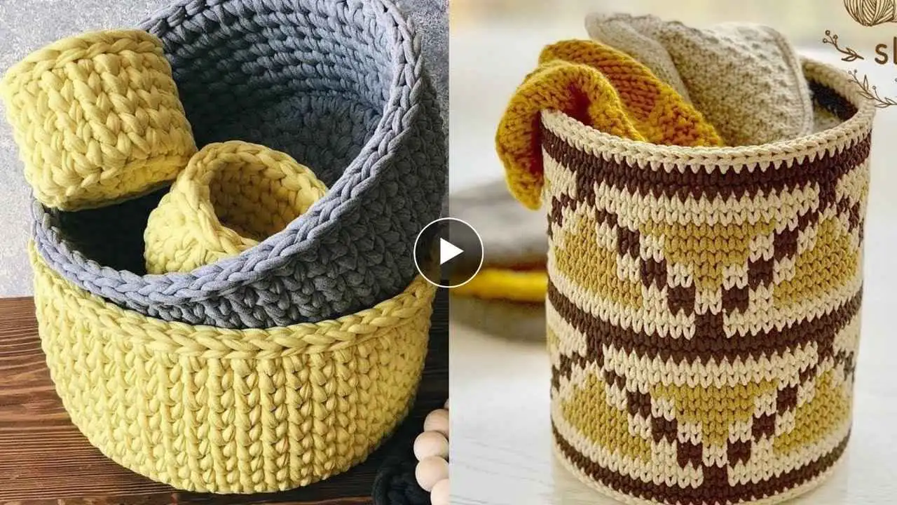 Latest And Stylish Free Crochet Pattern Crochet Basket Home Decoration