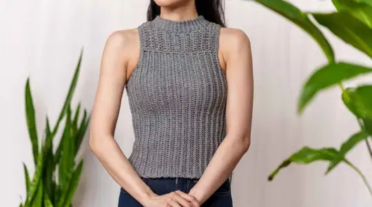 How to Crochet a Mock Neck Vest | Pattern & Tutorial DIY